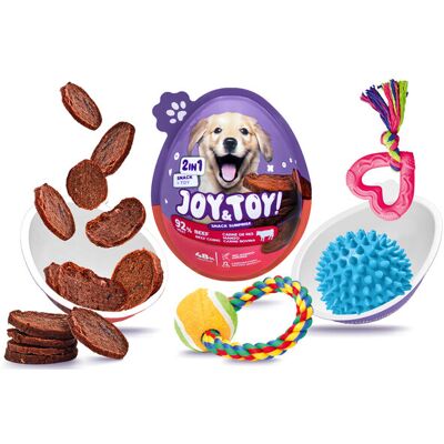 JOY&TOY! Vajíčko pre psov s prekvapením Beef Coins - hovädzie mäsko JOY&TOY! Vajíčko pre psov s prekvapením Beef Coins - hovädzie mäsko
