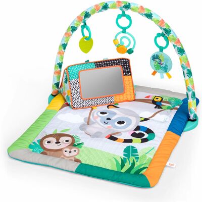 BRIGHT STARTS Deka na hranie pre rozvoj motoriky a zmyslov Tropical Treetop™, 0m+ BRIGHT STARTS Deka na hranie pre rozvoj motoriky a zmyslov Tropical Treetop™, 0m+
