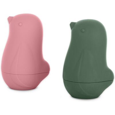 PETITE&MARS Hračky silikónové do vody Love birds Rose Green 6m+ PETITE&MARS Hračky silikónové do vody Love birds Rose Green 6m+