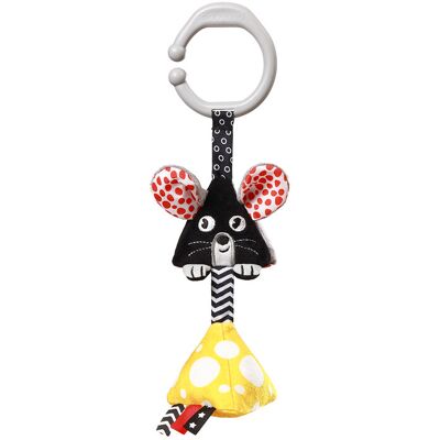 BABYONO Hračka závesná kontrastná na C krúžku Mouse 0m+ BABYONO Hračka závesná kontrastná na C krúžku Mouse 0m+
