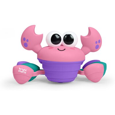 BRIGHT STARTS Hračka hudobná a multisenzorická Rockin' Crawling Crab™ - Pink, 6m+ BRIGHT STARTS Hračka hudobná a multisenzorická Rockin' Crawling Crab™ - Pink, 6m+