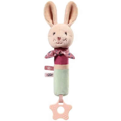BABYONO Hračka pískacia s hryzačkou Rabbit Karo 3m+ BABYONO Hračka pískacia s hryzačkou Rabbit Karo 3m+