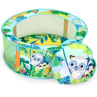 BRIGHT STARTS Hrací bazénik s loptičkami Rowdy Rainforest™ Stow & Go, 6m+ BRIGHT STARTS Hrací bazénik s loptičkami Rowdy Rainforest™ Stow & Go, 6m+