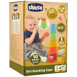 CHICCO Poháriky stohovacie farebné Eco+ 6m+ CHICCO Poháriky stohovacie farebné Eco+ 6m+