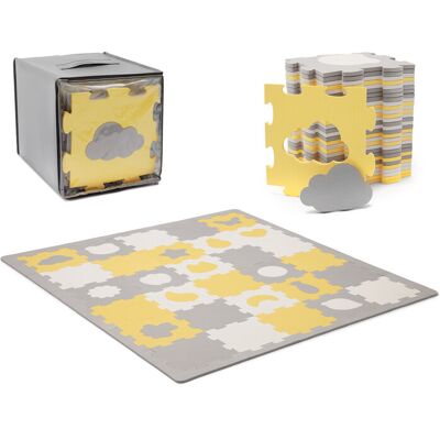 KINDERKRAFT Podložka penová puzzle Luno Shapes 185 x 165 cm Yellow, 30ks, Premium KINDERKRAFT Podložka penová puzzle Luno Shapes 185 x 165 cm Yellow, 30ks, Premium