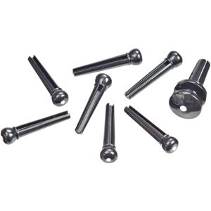 D'Addario Plastic Bridge Pins Ebony with Ivory Dot D'Addario Plastic Bridge Pins Ebony with Ivory Dot