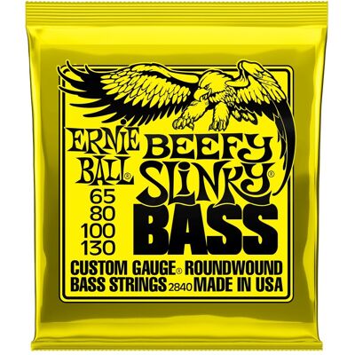 Ernie Ball 2840 Beefy Slinky Nickel Wound Electric Bass 65-130 Ernie Ball 2840 Beefy Slinky Nickel Wound Electric Bass 65-130