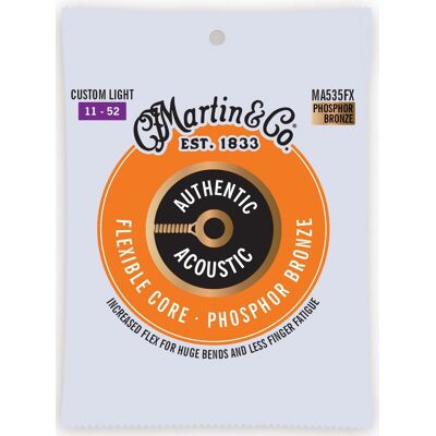 Martin Authentic Acoustic Flexible Core 92/8 Phosphor Bronze Custom Li Martin Authentic Acoustic Flexible Core 92/8 Phosphor Bronze Custom Li