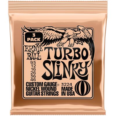 Ernie Ball 3224 Nickel Wound Turbo Slinky 3 Pack Ernie Ball 3224 Nickel Wound Turbo Slinky 3 Pack