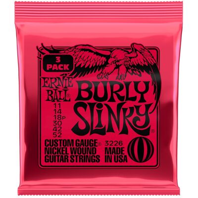 Ernie Ball 3226 Nickel Wound Strings Burly Slinky 3 Pack Ernie Ball 3226 Nickel Wound Strings Burly Slinky 3 Pack