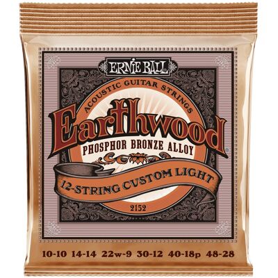 Ernie Ball 2152 Earthwood Phosphor Bronze Custom Light 12-String Ernie Ball 2152 Earthwood Phosphor Bronze Custom Light 12-String