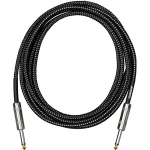 Cascha Standard Line Guitar Cable Straight Black Tweed 6m Cascha Standard Line Guitar Cable Straight Black Tweed 6m