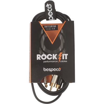 Bespeco ROCKIT Interlink Cable 2x RCA - 2x Jack Mono 1,5 m Bespeco ROCKIT Interlink Cable 2x RCA - 2x Jack Mono 1,5 m