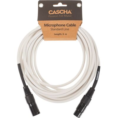 Cascha Standard Line Mic Cable White 6m Cascha Standard Line Mic Cable White 6m
