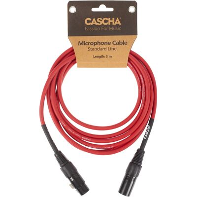 Cascha Standard Line Mic Cable Red 3m Cascha Standard Line Mic Cable Red 3m