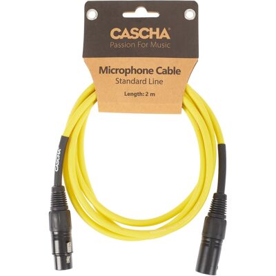 Cascha Standard Line Mic Cable Yellow 2m Cascha Standard Line Mic Cable Yellow 2m