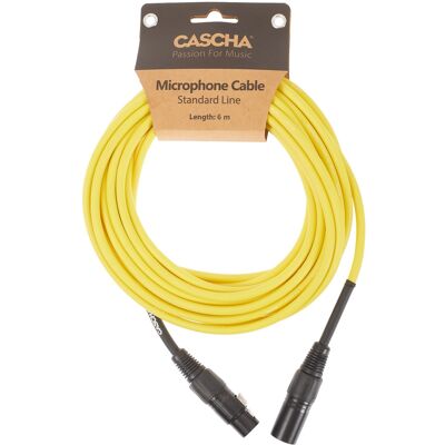 Cascha Standard Line Mic Cable Yellow 6m Cascha Standard Line Mic Cable Yellow 6m