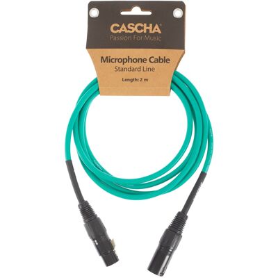 Cascha Standard Line Mic Cable Green 2m Cascha Standard Line Mic Cable Green 2m