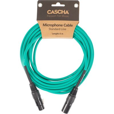 Cascha Standard Line Mic Cable Green 6m Cascha Standard Line Mic Cable Green 6m