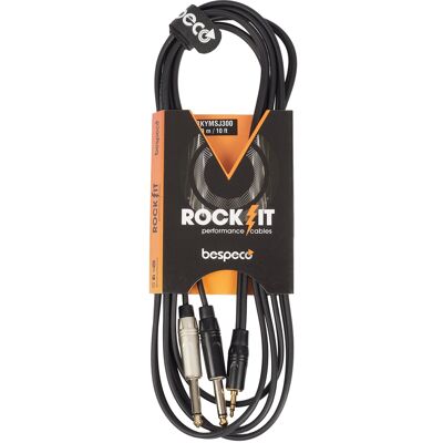 Bespeco ROCKIT Interlink Cable Jack 3,5 TRS - 2x Jack Mono 3 m Bespeco ROCKIT Interlink Cable Jack 3,5 TRS - 2x Jack Mono 3 m