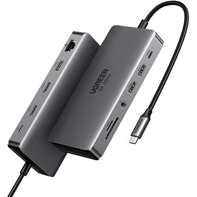 Ugreen 15965 11-in-1 USB-C Hub (10Gbps USB 3.2, Dual HDMI) Ugreen 15965 11-in-1 USB-C Hub (10Gbps USB 3.2, Dual HDMI)