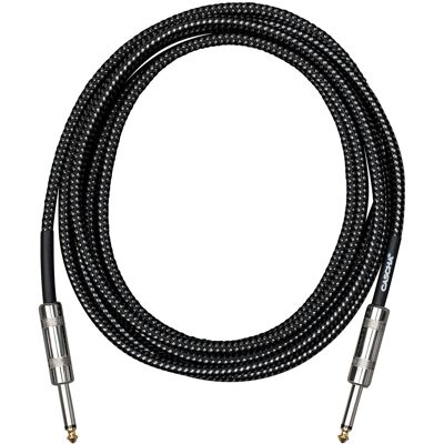 Cascha Standard Line Guitar Cable Straight Black Tweed 6m Cascha Standard Line Guitar Cable Straight Black Tweed 6m