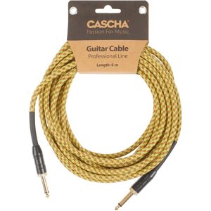 Cascha Professional Line Guitar Cable, Straight, Tweed Natural, 6 m Cascha Professional Line Guitar Cable, Straight, Tweed Natural, 6 m