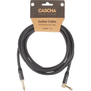 Cascha Professional Line Guitar Cable, Angled, Black, 3 m Cascha Professional Line Guitar Cable, Angled, Black, 3 m