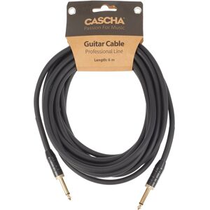 Cascha Professional Line Guitar Cable, Straight, Black, 6 m Cascha Professional Line Guitar Cable, Straight, Black, 6 m