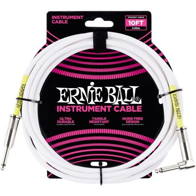 Ernie Ball 10' Classic Cable White Ernie Ball 10' Classic Cable White