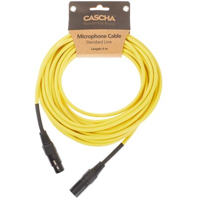 Cascha Standard Line Mic Cable Yellow 9m Cascha Standard Line Mic Cable Yellow 9m