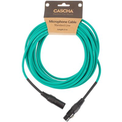 Cascha Standard Line Mic Cable Green 9m Cascha Standard Line Mic Cable Green 9m