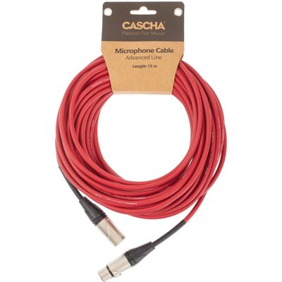 Cascha Advanced Line Mic Cable Red 15m Cascha Advanced Line Mic Cable Red 15m