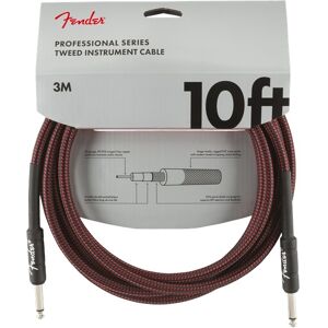 Fender Professional Series 10' Instrument Cable Red Tweed Fender Professional Series 10' Instrument Cable Red Tweed