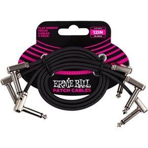 Ernie Ball 12” Flat Ribbon Patch Cable 3-Pack Ernie Ball 12” Flat Ribbon Patch Cable 3-Pack