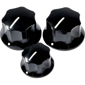 Fender Pure Vintage '60s Jazz Bass Knobs, (3), Black Fender Pure Vintage '60s Jazz Bass Knobs, (3), Black