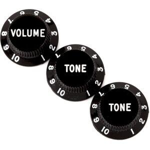 Fender Stratocaster Knobs, Black Fender Stratocaster Knobs, Black