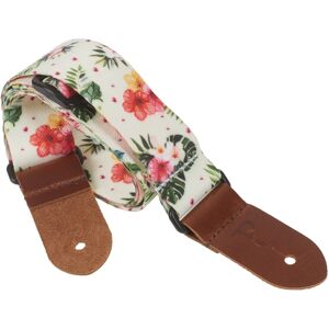 Perri's Leathers 7671 Ukulele Strap White Flowers Perri's Leathers 7671 Ukulele Strap White Flowers