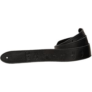 PRS 2" Leather Strap, Embossed Birds, Black PRS 2" Leather Strap, Embossed Birds, Black