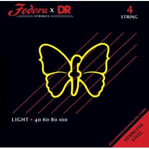 DR Strings Fodera Stainless Steel 4 Light 40100 DR Strings Fodera Stainless Steel 4 Light 40100