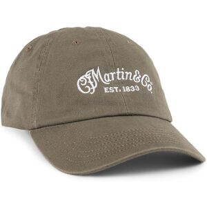 Martin Cotton Baseball Cap Olive/White Logo Martin Cotton Baseball Cap Olive/White Logo