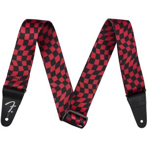 Fender Wavy Checkerboard Polyester Strap Red Fender Wavy Checkerboard Polyester Strap Red