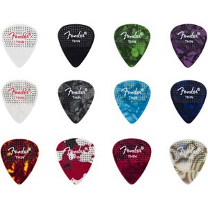 Fender 351 Dotted Celluloid Picks 12-Pack Thin Fender 351 Dotted Celluloid Picks 12-Pack Thin