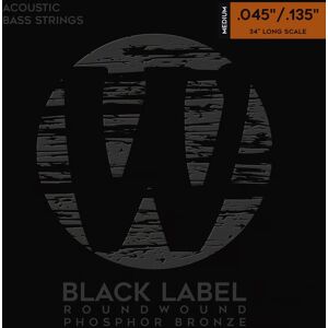Warwick Black Label Acoustic Phosphor Bronze 5 Medium .045-.135 Long S Warwick Black Label Acoustic Phosphor Bronze 5 Medium .045-.135 Long S