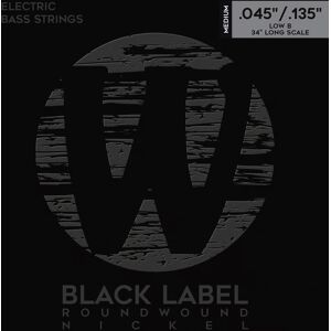 Warwick Black Label Nickel-Plated Steel 5 Low B Medium .045-.135 Warwick Black Label Nickel-Plated Steel 5 Low B Medium .045-.135