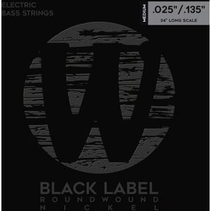 Warwick Black Label Nickel-Plated Steel 6 Medium .025-.135 Warwick Black Label Nickel-Plated Steel 6 Medium .025-.135