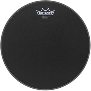 Remo 12" Ambassador Black Suede Remo 12" Ambassador Black Suede