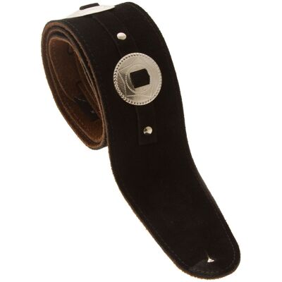 Perri's Leathers 299 Suede Conchos Black Perri's Leathers 299 Suede Conchos Black