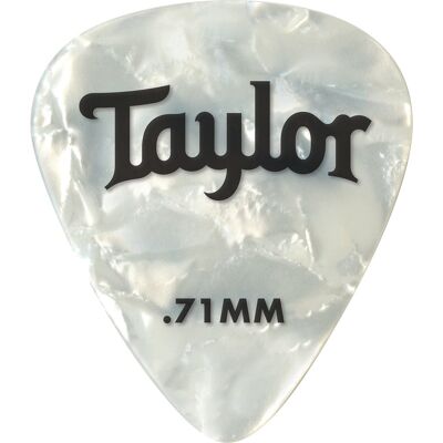 Taylor Celluloid Picks 0.71 White Pearl Taylor Celluloid Picks 0.71 White Pearl