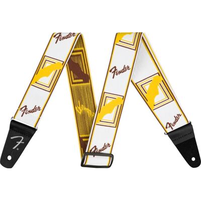 Fender Weighless Monogramm Strap White/Brown/Yellow Fender Weighless Monogramm Strap White/Brown/Yellow